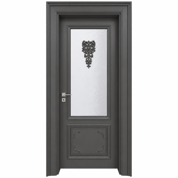BY-5018V Porte intérieure Laqué Vitrée